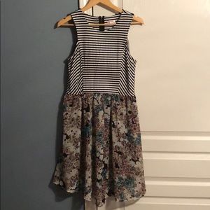 Target pattern striped floral dress chiffon XL